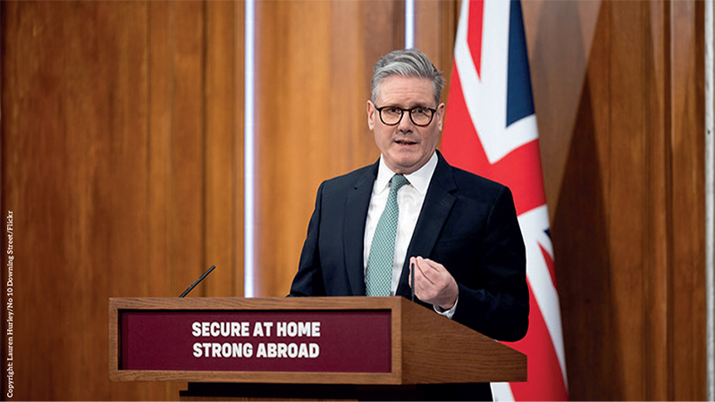 Prime Minister Keir Starmer holds a press conference in 9 Downing Street following his announcement to increase defence spending. Picture by Lauren Hurley / No 10 Downing Street